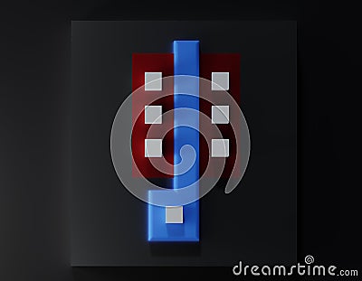 CMOS transistor structure. n-type metalâ€“oxideâ€“semiconductor field-effect transistor simulated. Basic building block of a Stock Photo